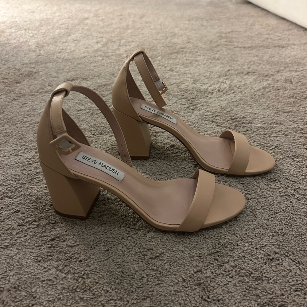 Steve Madden Nude Block Heel Sandals